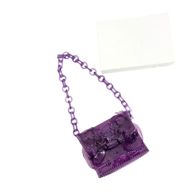 Mame Kurogouchi マメクロゴウチ Vinyl Chloride Laptop Clutch Bag PVC チェーン バッグ MM5-AC095