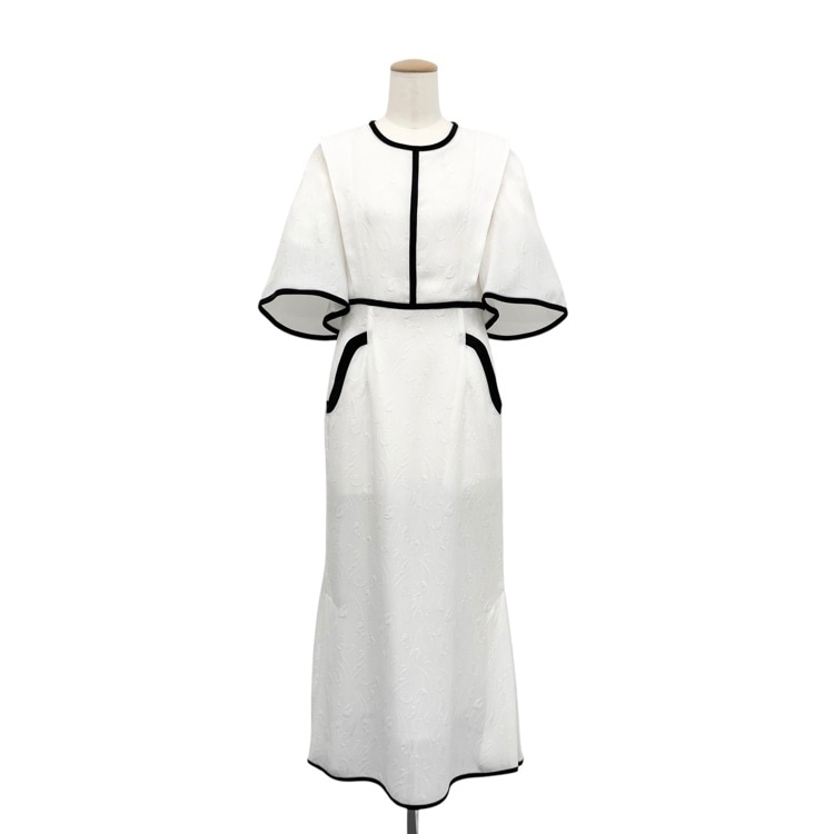 Mame Kurogouchi マメクロゴウチ Tulip Motif Jacquard Dress チューリップ柄 ワンピース 1 MM21SS-DR017