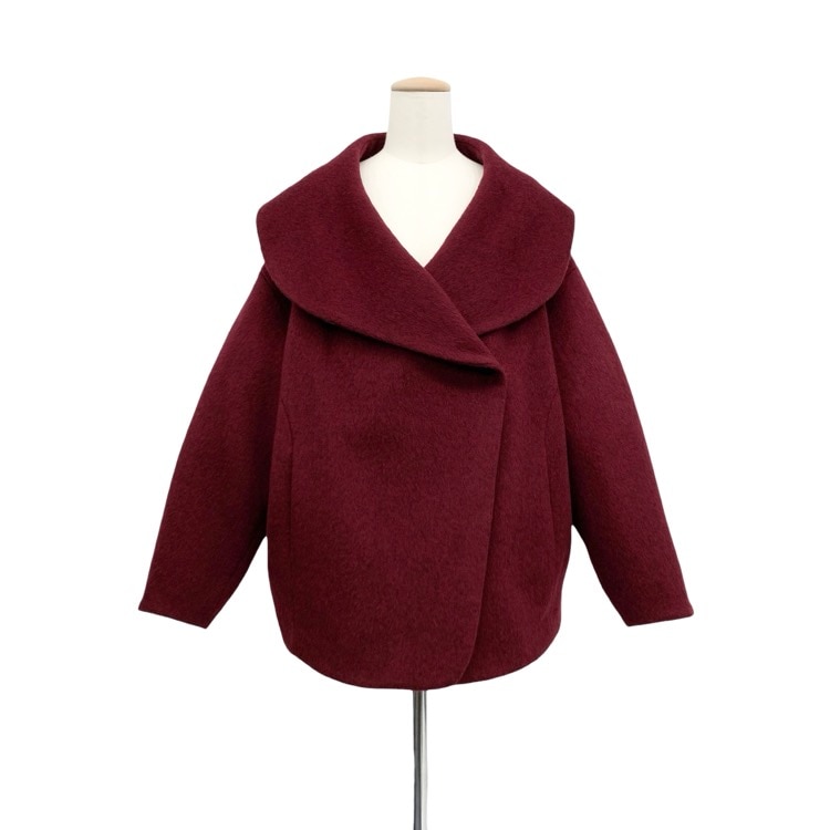 Mame Kurogouchi Wool Arupaka Shawl Collar Short Cort ショールカラーショートコート 1 MM25FW-CO044
