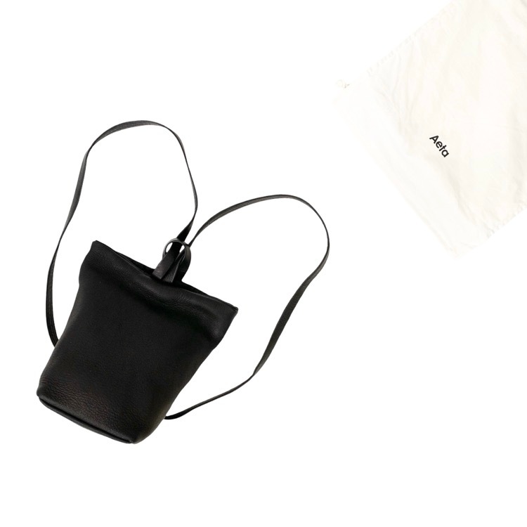 Aeta アエタ DEER RUCKSACK S ディアレザー バックパック ブラック S DA08