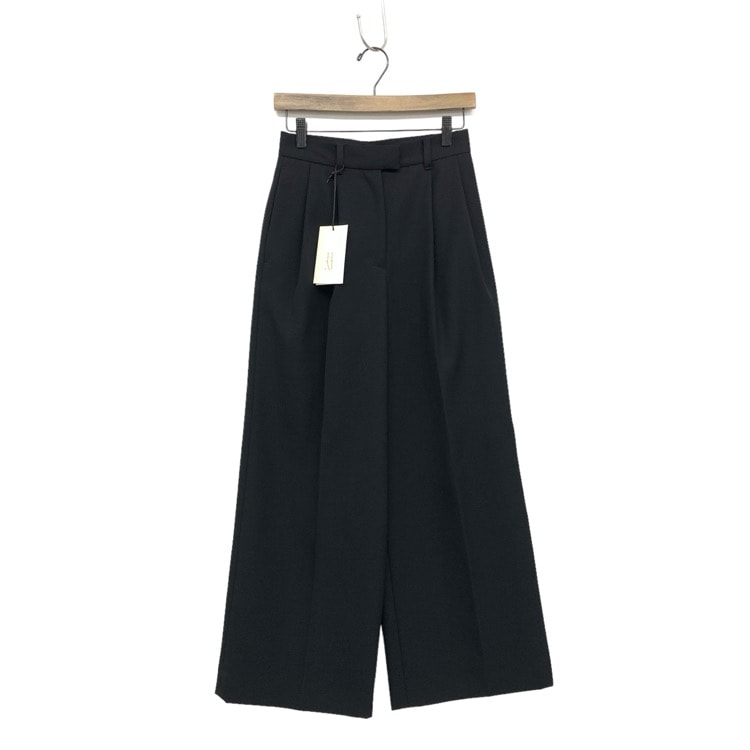 HARUNOBUMURATA ハルノブムラタ ISPARTA ワイドタックパンツ ブラック 34 HM23W811