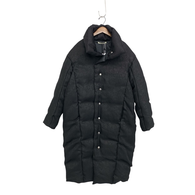 HARUNOBUMURATA ハルノブムラタ ILIANA ダウンコート シルクジャカード ブラック 36 HM23W114-SOV06