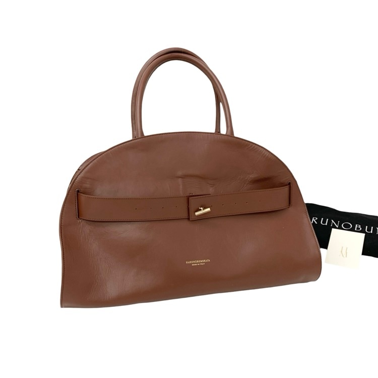 HARUNOBUMURATA ハルノブムラタ PIADA LEATHER BELTED BOSTON ピアーダ ボストンバッグ HM22W1109-FIR01