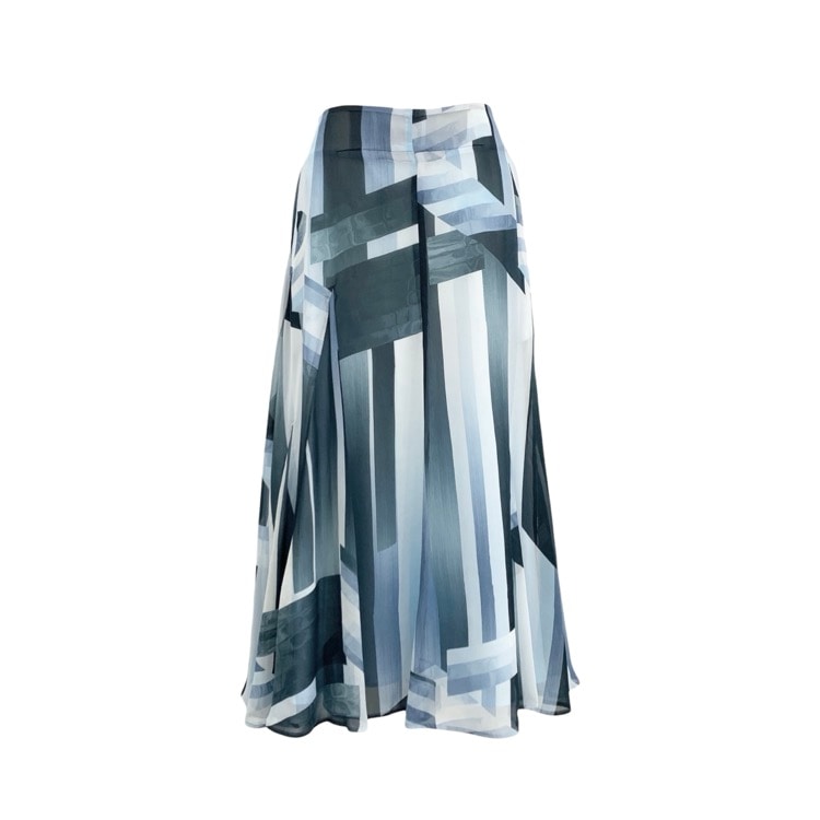 HARUNOBUMURATA ハルノブムラタ THE TOKYO別注 GRETA シアーフレアスカート 京都マーブル 38 HM25S609-SP