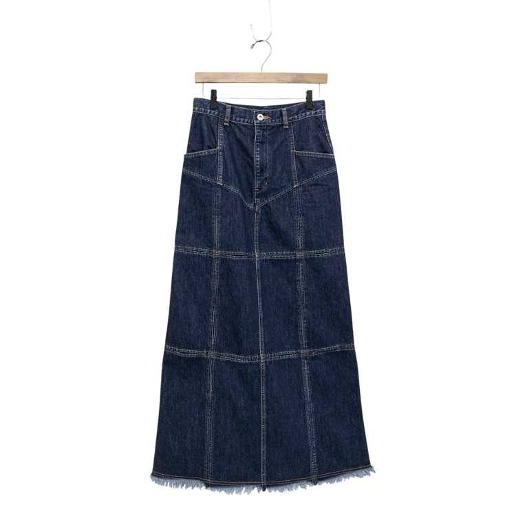 FETICO フェティコ DENIM SLIT MAXI SKIRT 十字スリットデニムスカート インディゴ 2 FTC244-0501