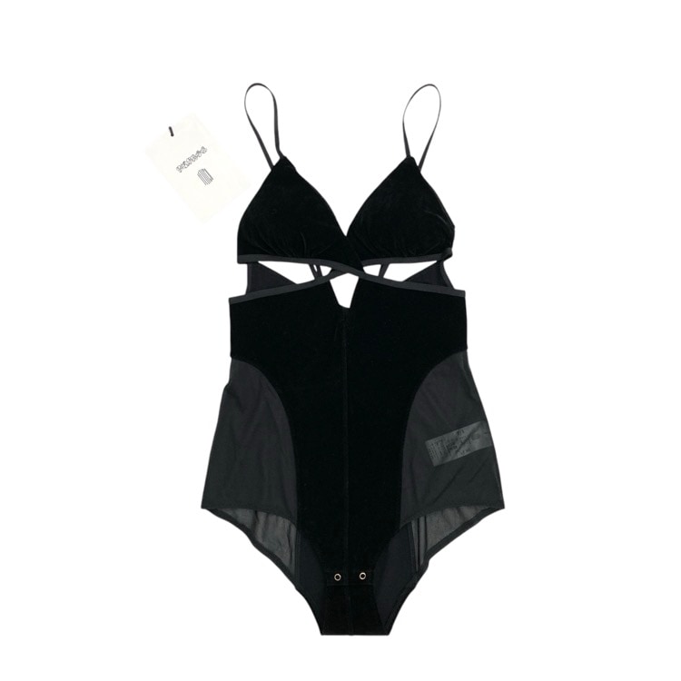 FETICO フェティコ ベロアボディスーツ ブラック 1 FTC234-0406