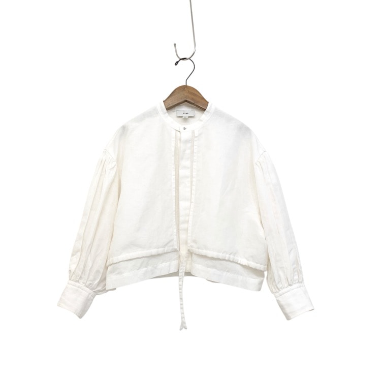 HYKE ハイク C/L BALLOON SLEEVE BLOUSE コットンリネン バルーンスリーブブラウス ホワイト 1 241-15207