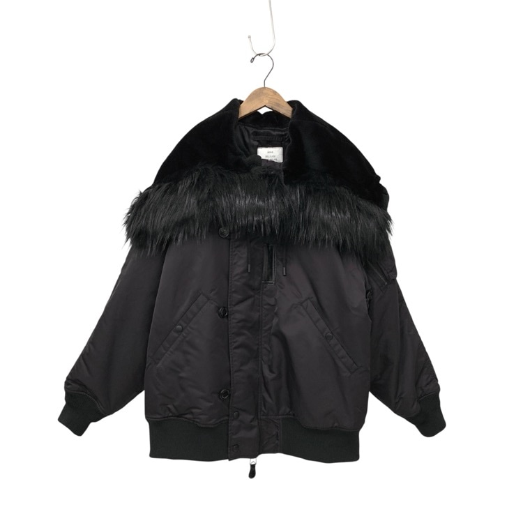 HYKE ハイク TYPE N-2 JACKET ビッグシルエットブルゾン ボンバージャケット ブラック 4 17414