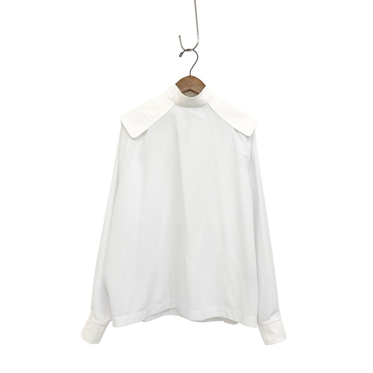 THE RERACS ザ リラクス バックジッププルオーバーブラウス ホワイト 36 22FW-REBL-330L