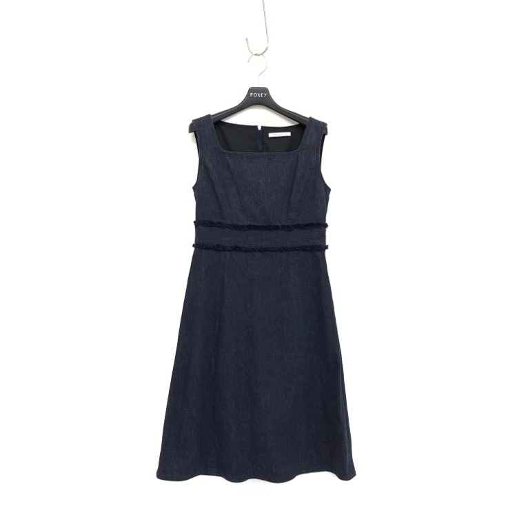 FOXEY NEWYORK フォクシー モンローデニム ドレス ワンピース インディゴ 38 41679-NSOOF