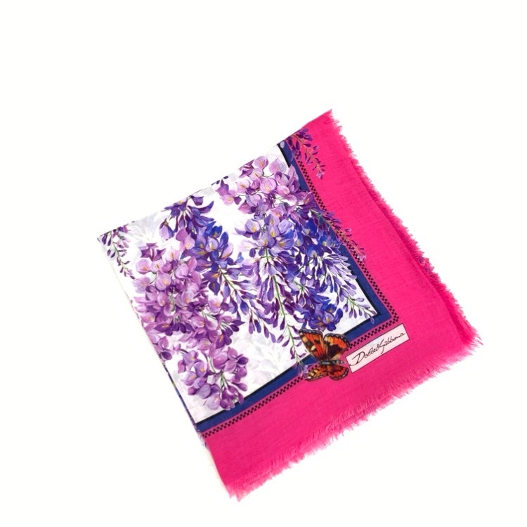 Dolce&Gabbana ドルチェ＆ガッバーナ ストール 花柄 ピンク