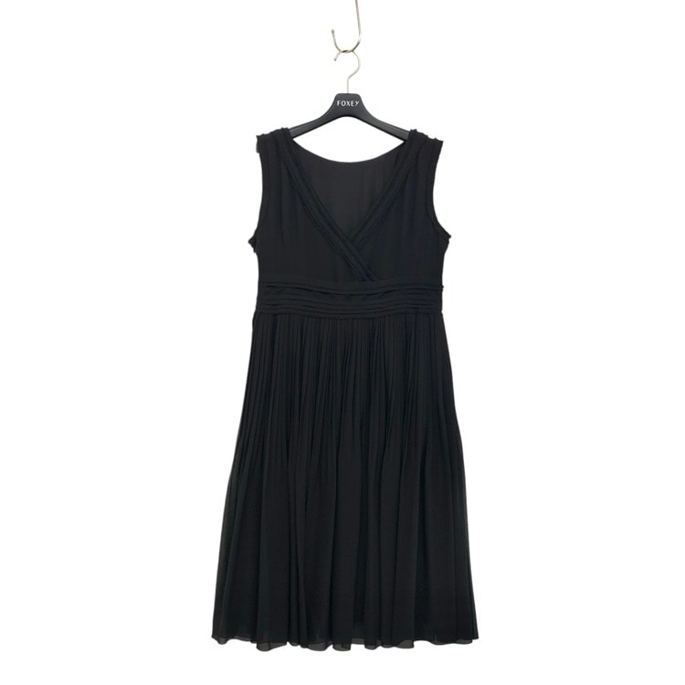 FOXEY フォクシー ドレス 総シルク ワンピースブラック 40 37822-SOFN