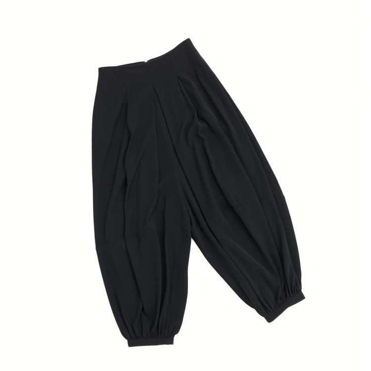 ENFOLD エンフォルド ミリオーネクロップド バルーンパンツ ブラック 38 300FA631-2850