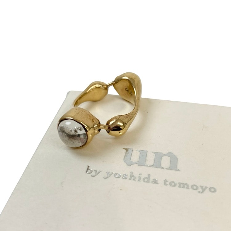 un by Tomoyo Yoshida アンバイトモヨヨシダ Nude セリュール W クオーツM リング #L K18コーティングSV925