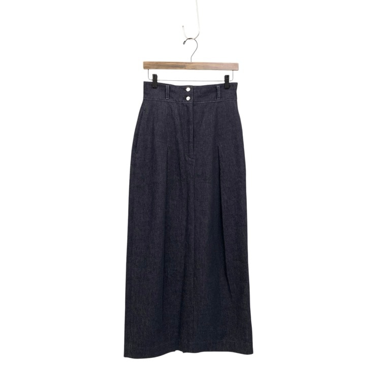 2024SS deres デレス Simone first denim デニムロングスカート インディゴ 1 DER24SS-SK-002