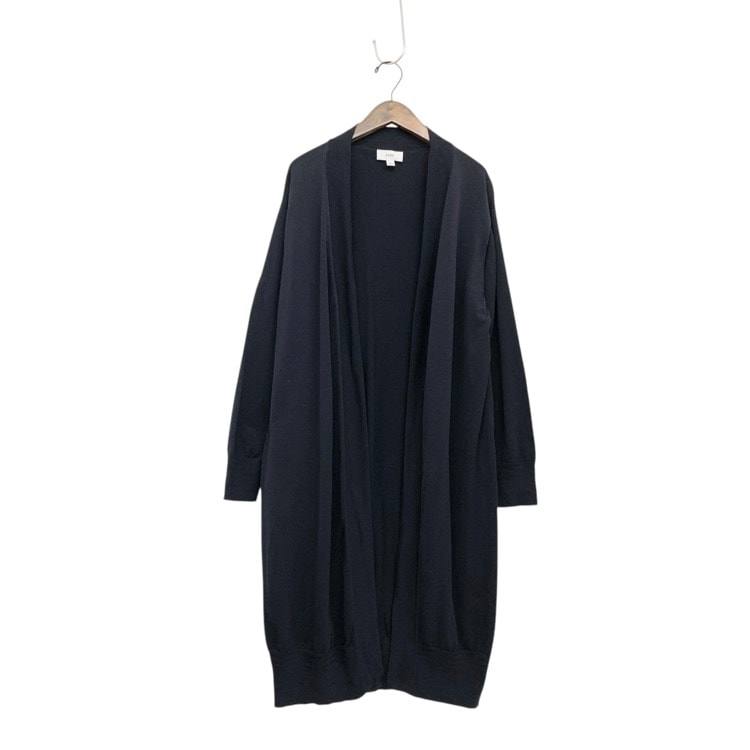 HYKE ハイク COTTON LONG CARDIGAN コットンロングカーディガン ネイビー 2 11321