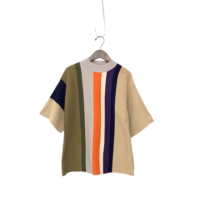 AKIRANAKA アキラナカ ストライプニットトップス カットソー マルチ 1 AP1978-BEOR