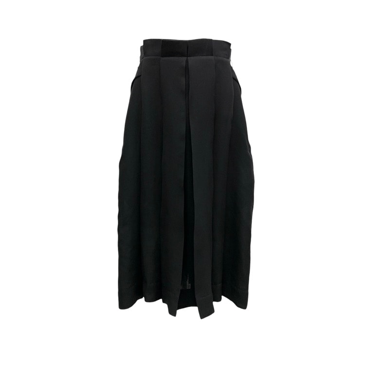 HARUNOBUMURATA ハルノブムラタ スカート HEINER シルクタックロング ブラック 38 HM23S613-FUJ01