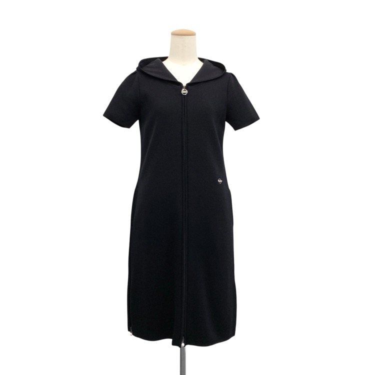 Rene ルネ パールスライダー フーディニット ワンピース カーディガン ブラック 34 6122060