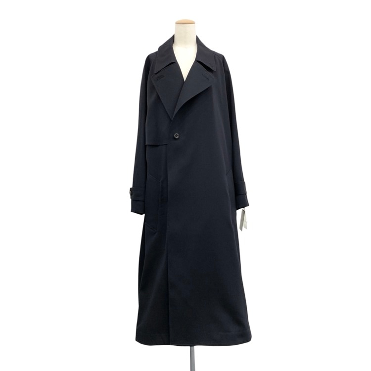 未使用品 THE RERACS ザ リラクス ロングトレンチコート ダークネイビー F 22SS-RECT-320L
