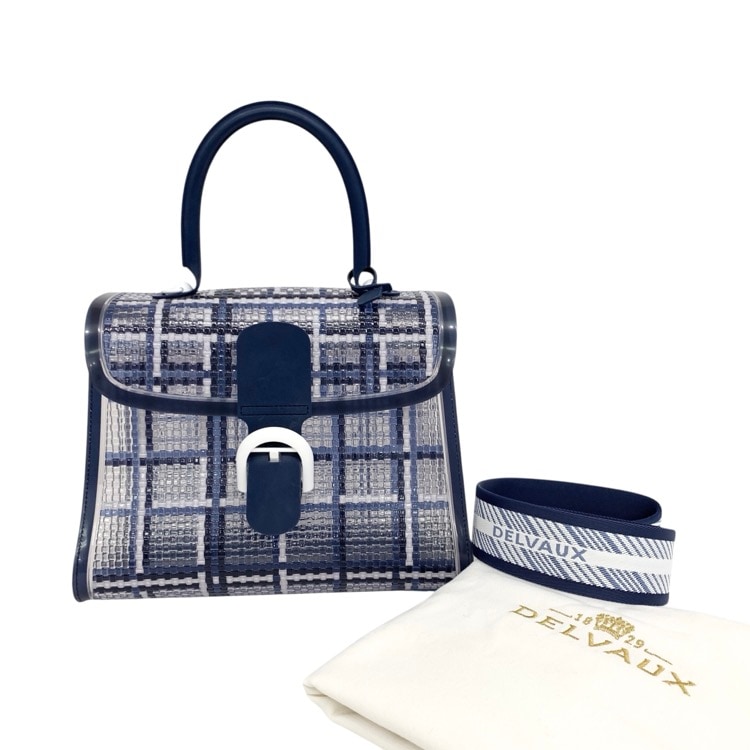 DELVAUX デルヴォー ブリヨン MM ドリーマー PVC ラバー 限定 バッグ ネイビー AA0405ACQ049BLN