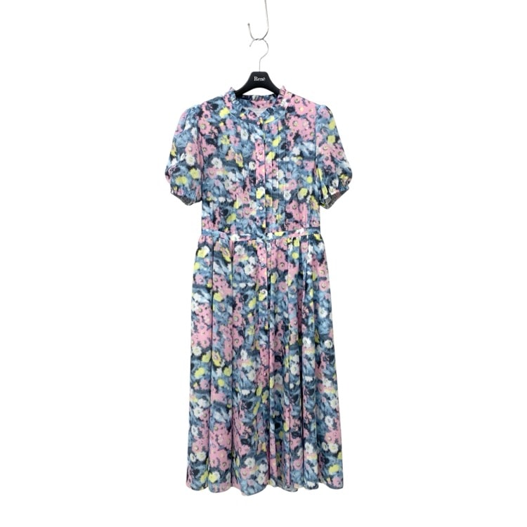 2025年 Rene ルネ プリント ワンピース ポリエステル ブルー 36 6516580
