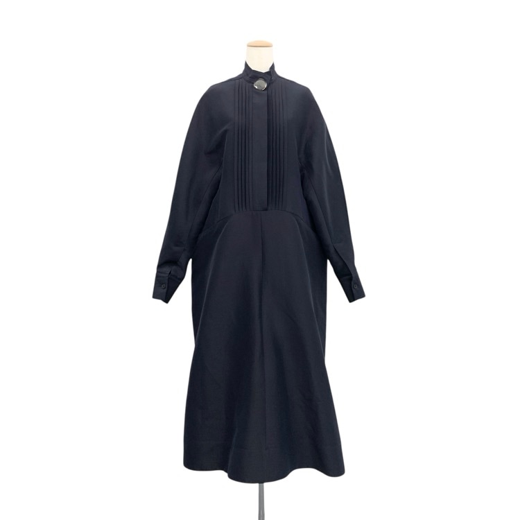 HARUNOBUMURATA ハルノブムラタ JULIAN コットンシルクコクーンドレス ワンピース ネイビー 38 HM24S456-FUJ05