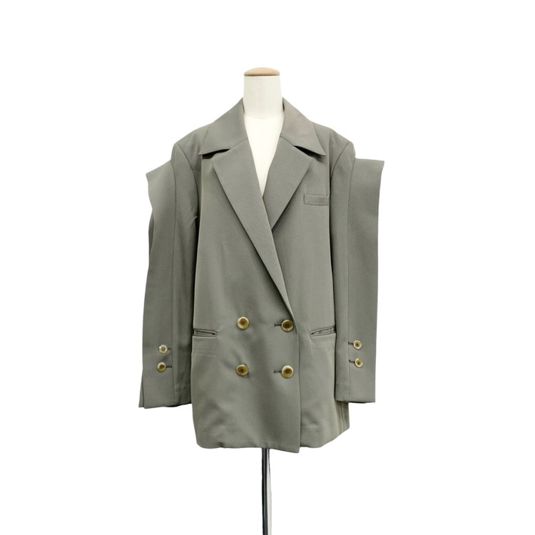 FUMIE=TANAKA フミエタナカ hole JK ホールジャケット オーバーサイズテーラード グレー 2 F25S-04