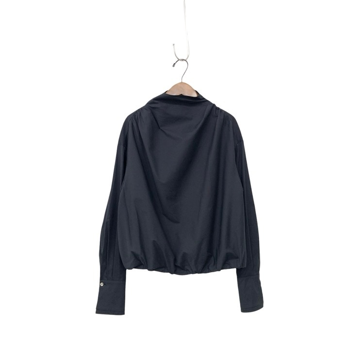 2025SS deres デレス Natalie bottle neck drape blouse 16th ボトルネックドレープブラウス ブラック F DER25SS-BL-001