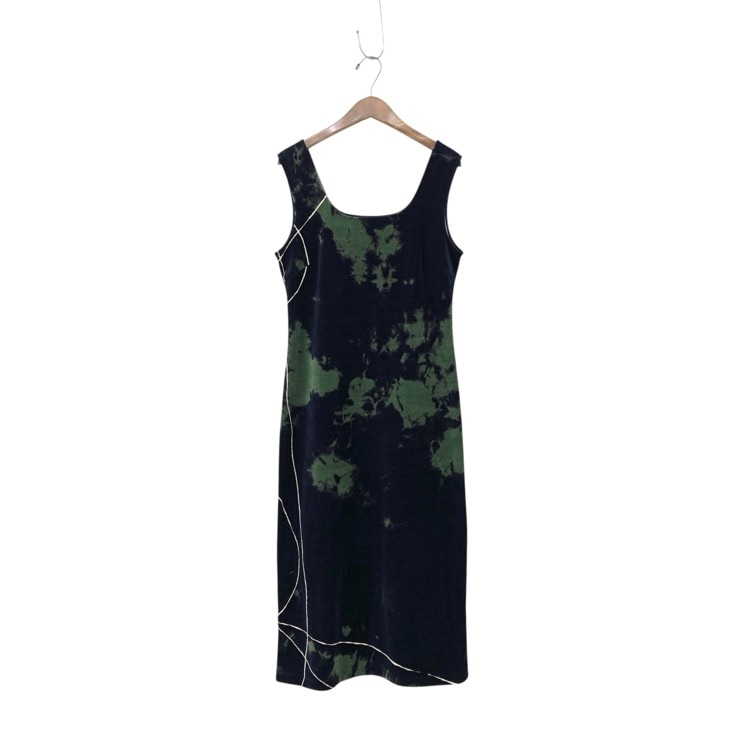 24AW Mame Kurogouchi マメクロゴウチ Kintsugi Velour Jersey Square Neck Sleeveless Dress 金継ぎベロアワンピース 2 MM24FW-JS071