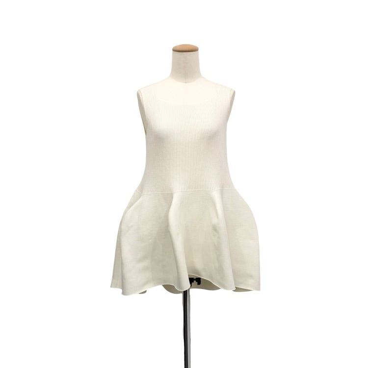 CFCL シーエフシーエル POTTERY CUPRO SLEEVELESS TOP ポッタリースリーブレスニットトップス キャミソール ホワイト F CF006KN003