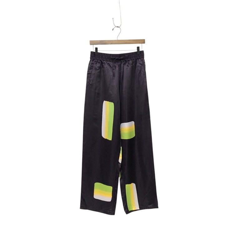 TELMA テルマ Printed Relaxed Pants プリントリラックスサテンイージーパンツ ブラウン 36 TLM31FF080