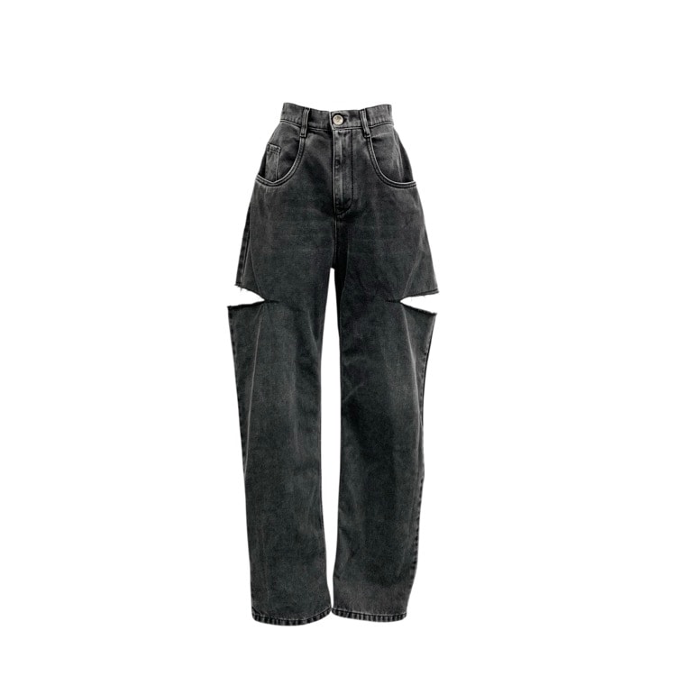 2024SS Maison Margiela メゾンマルジェラ スラッシュディテール デニムパンツ ジーンズ ブラック 38 S51LA0051