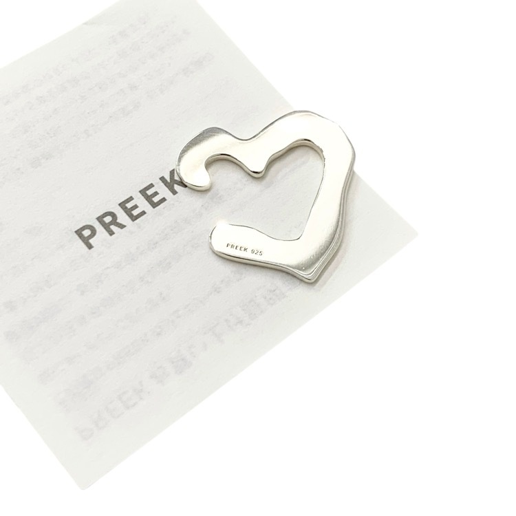 PREEK プリーク ROUGH HEART EAR CUFF ラフハートイヤーカフ SV925 シルバー YU-205