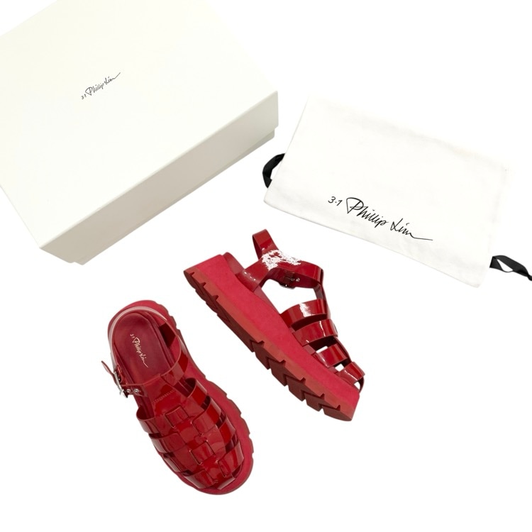 3.1 phillip lim フィリップリム KATE ラグソール フィッシャーマン サンダル ポピー 37/24cm SE23-T840SPA