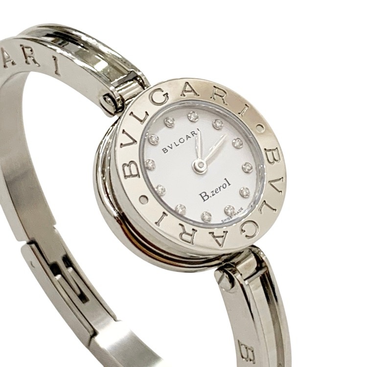 BVLGARI ブルガリ ビーゼロワン 12P レディース リストウォッチ ステンレススチール・ホワイト文字盤