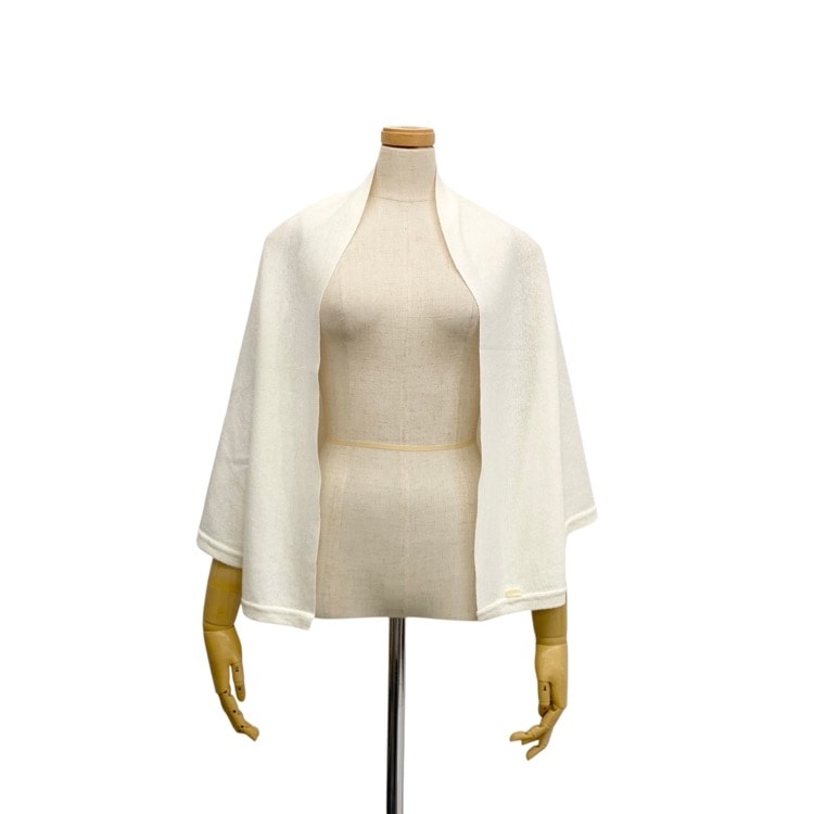 FOXEY フォクシー ケープ カボション カーディガン ホワイト F 42616-KSJOO