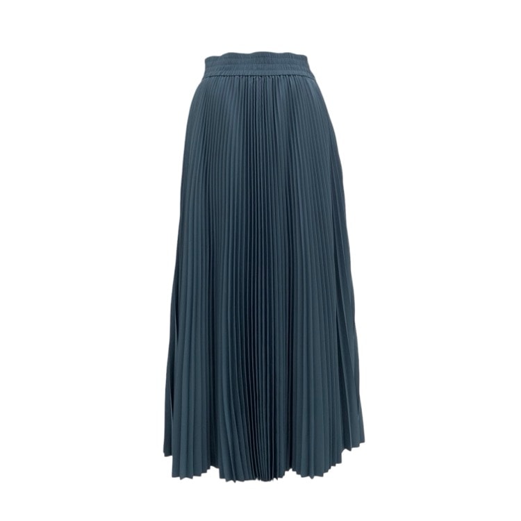 HYKE ハイク Taffeta Pleated skirt タフタプリーツ スカート ブルー 1 232-14135