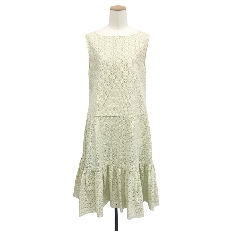 FOXEY フォクシー ドレス スリズィエ アイレットレース ワンピース クレームシトロン 38 43374-SSOX
