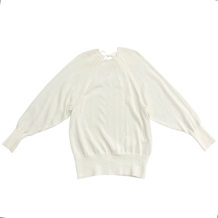 deres デレス Kristy paper cotton sweater ペーパーコットン ニット オフホワイト F DER25SS-KN-001