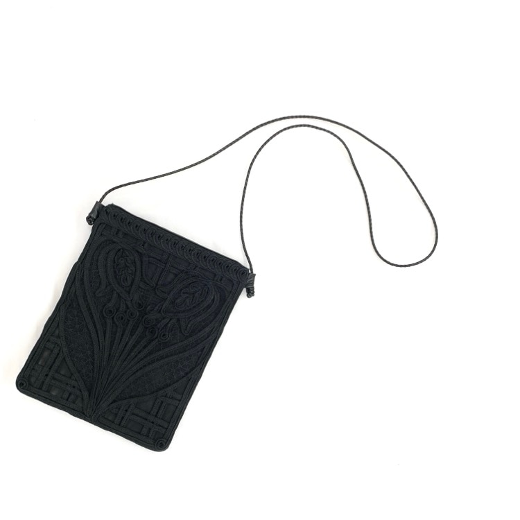Mame Kurogouchi マメクロゴウチ Cording Embroidery Pouch With Leather Strap ポーチショルダー バッグ