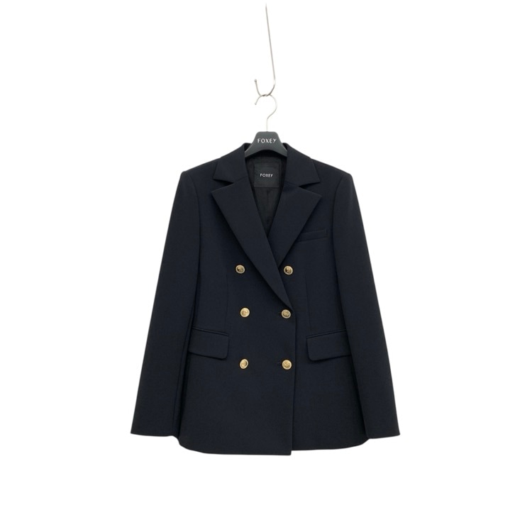 FOXEY NEWYORK フォクシー ノブレス ジャケット ミッドナイトブルー 38 44662-NAJOE