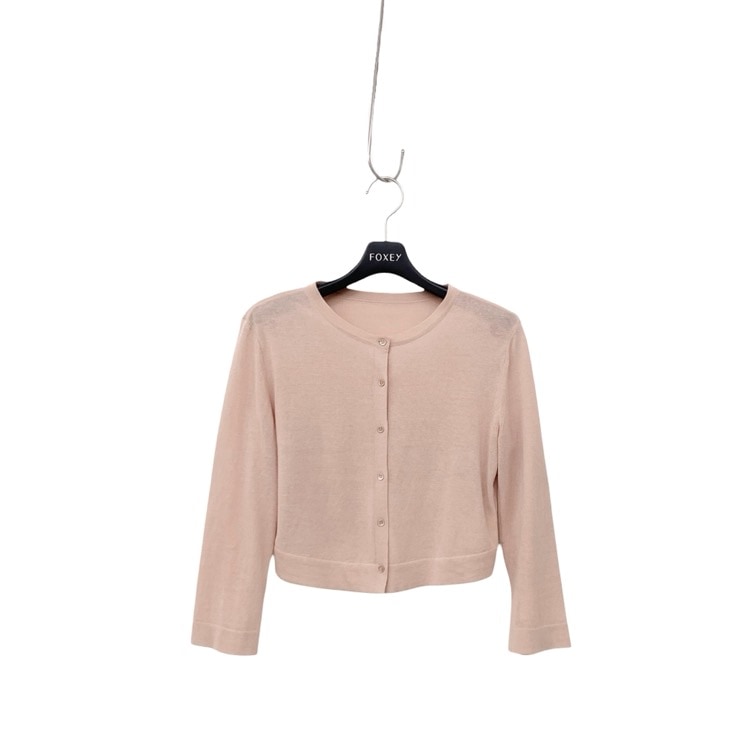 FOXEY フォクシー カーディガン ベージュピンク 38 38354-KSJFZ