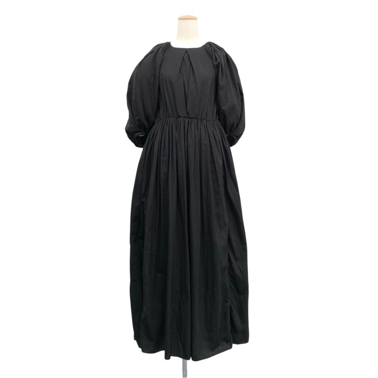 FUMIE=TANAKA フミエタナカ plain lace-up OP レースアップデザインマキシ ワンピース ブラック 1 F22S-04