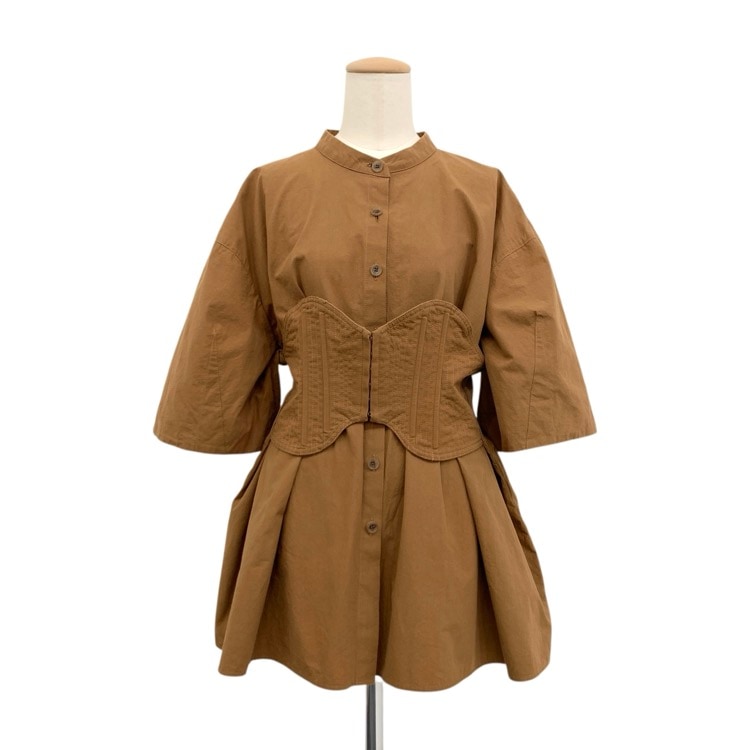 AKIRANAKA アキラナカ コルセットディテールブラウス ベージュ 1 AP2209