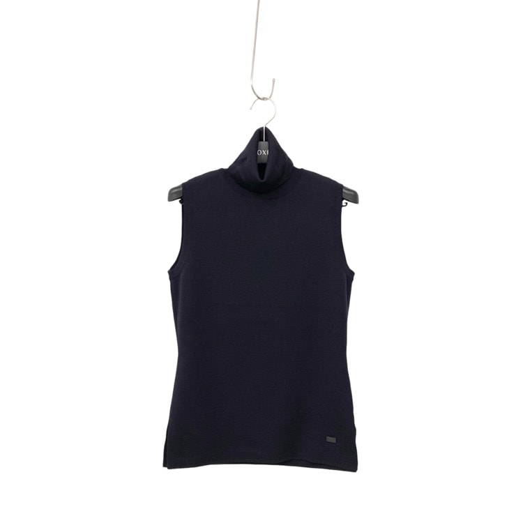 FOXEY フォクシー ウール ニットトップ ドヌーヴ ウール ミッドナイトブルー 38 8993-KATOF