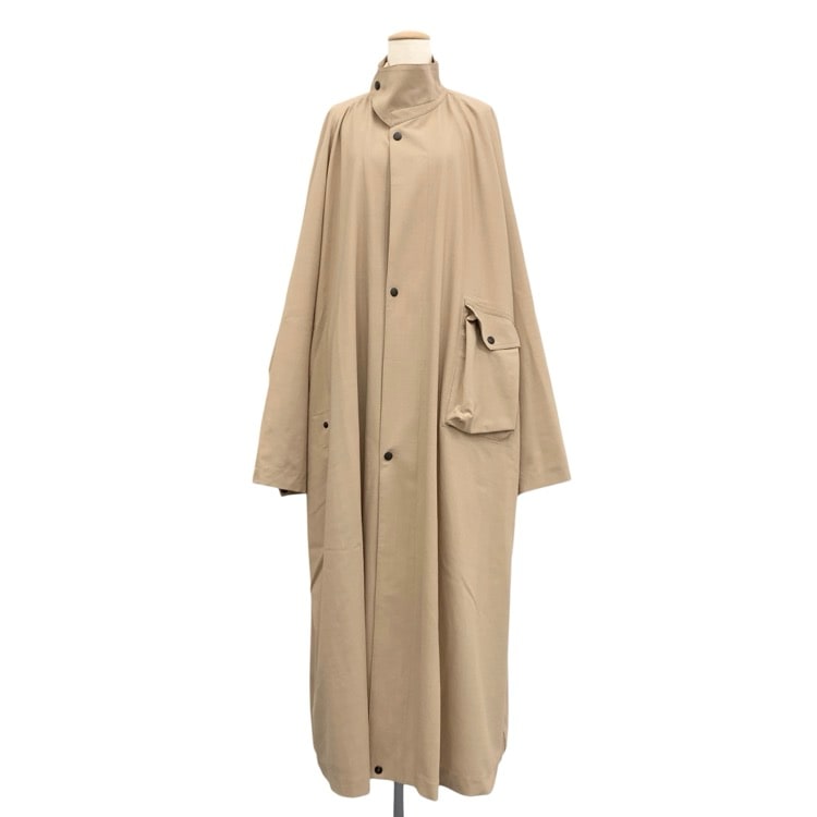 HYKE ハイク WOOL MILITARY COAT ウールミリタリー コート オートミール 5 241-27059