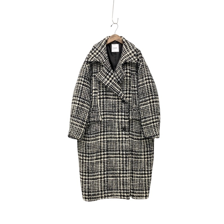 CLANE クラネ SHORT SHAGGY COCOON OVER COAT 千鳥柄コクーンオーバー コート 1 15101-0022