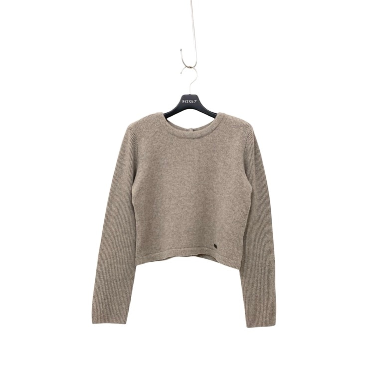 FOXEY フォクシー マカロントップス カシミヤ 銀座限定カラー エスプレッソ 38 43179-KATOO