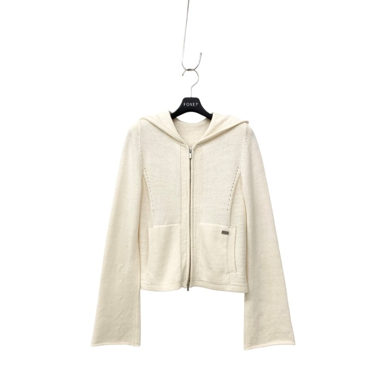 FOXEY フォクシー リリーパーカ コットン・シルク ホワイト 38 38050-KSJFN